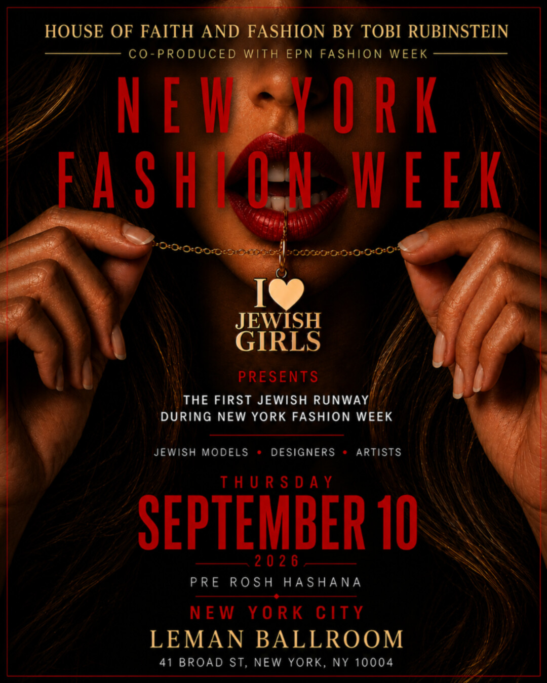 I Love Jewish Girls at New York Fashion Week, September 10, 2026, L&eacute;man Ballroom